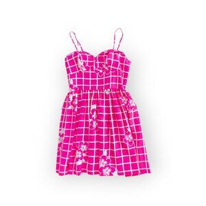 Amanda Uprichard Pink Floral Silk Mini Dress – Size S (NWT)